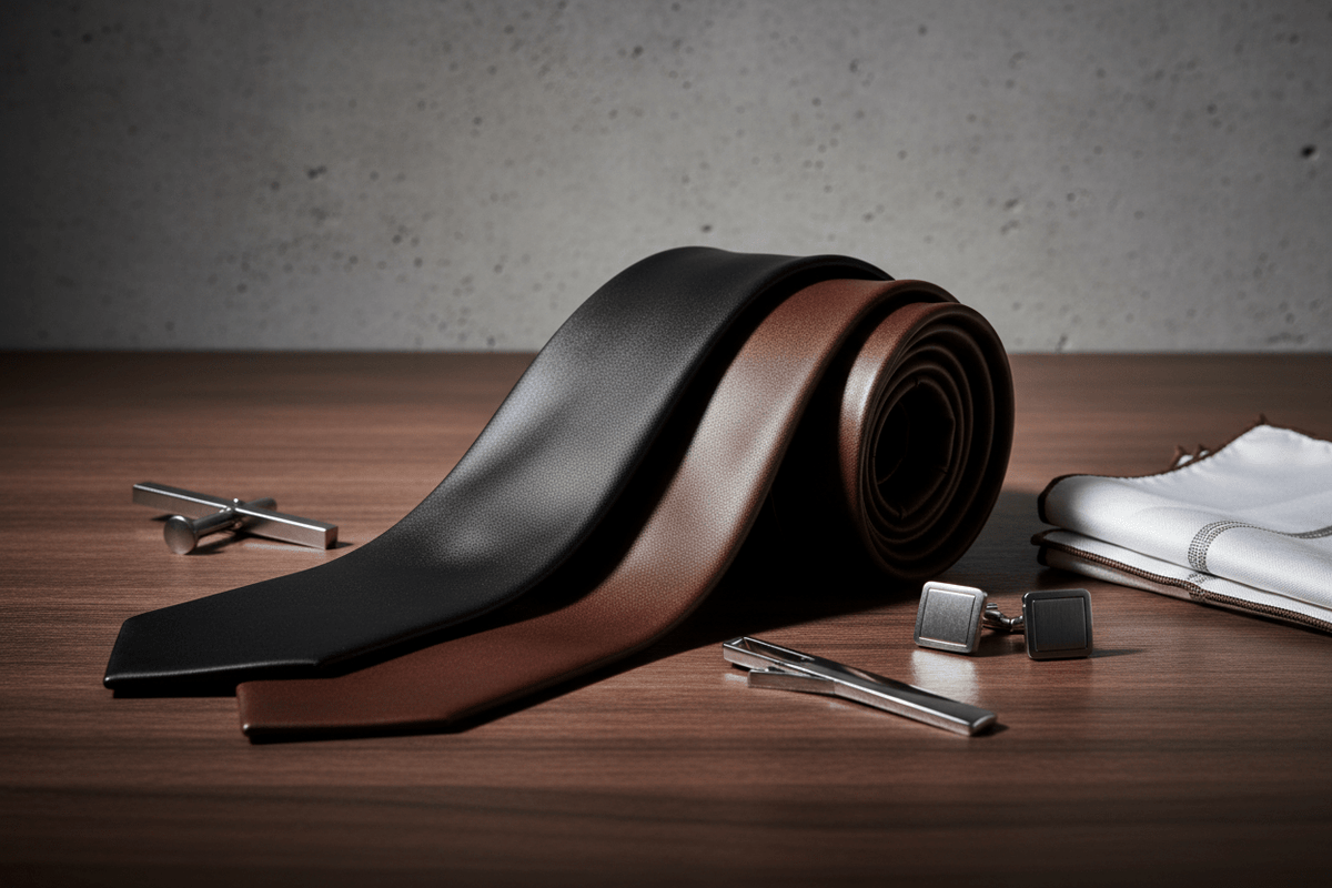 Leather Tie - Kamercio