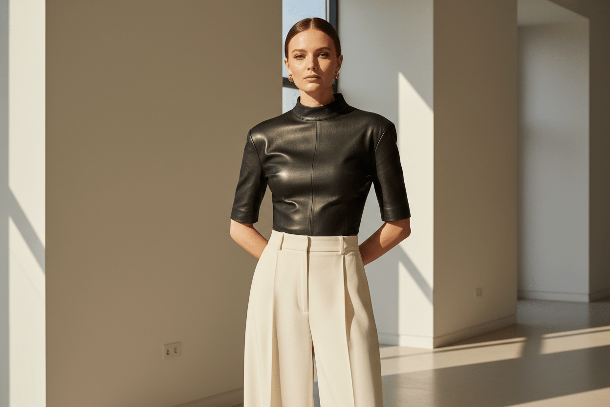 Womens Leather Top - Kamercio