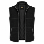 Men Black Premium Original Suede Leather Vest Coat