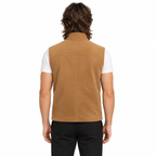Men's Premium Beige Original Suede Leather Vest Coat