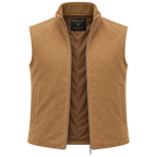 Men's Premium Beige Original Suede Leather Vest Coat