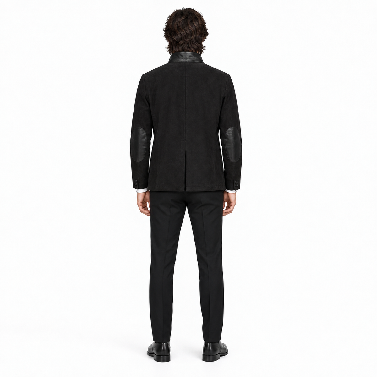 Men Black Original Suede Leather Premium Blazer
