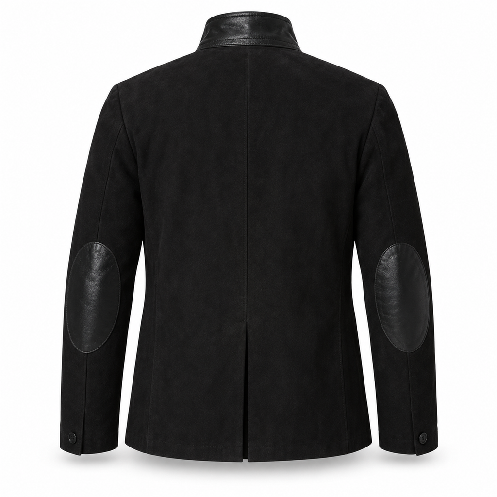 Men Black Original Suede Leather Premium Blazer
