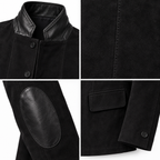 Men Black Original Suede Leather Premium Blazer