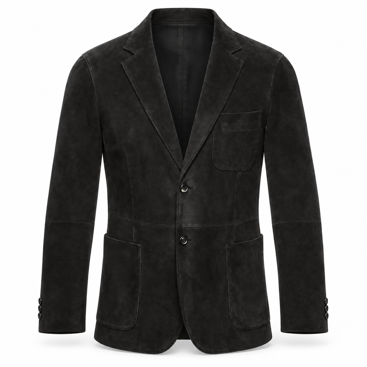 Men Premium Black Suede Original Leather Blazer