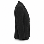 Men Premium Black Suede Original Leather Blazer