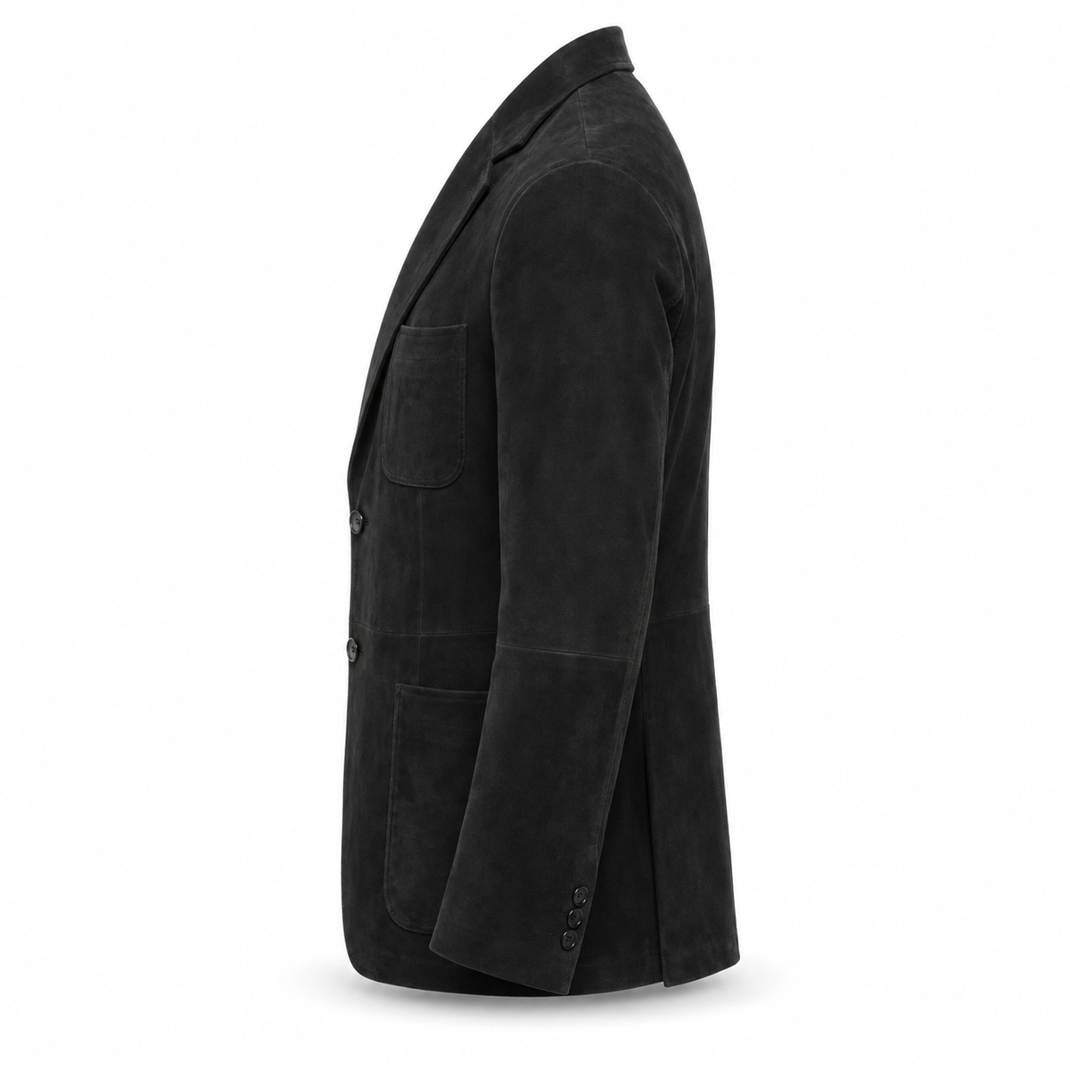 Men Premium Black Suede Original Leather Blazer