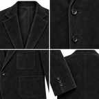 Men Premium Black Suede Original Leather Blazer