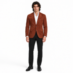 Men Brown Premium Suede Leather Original Blazer