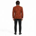 Men Brown Premium Suede Leather Original Blazer