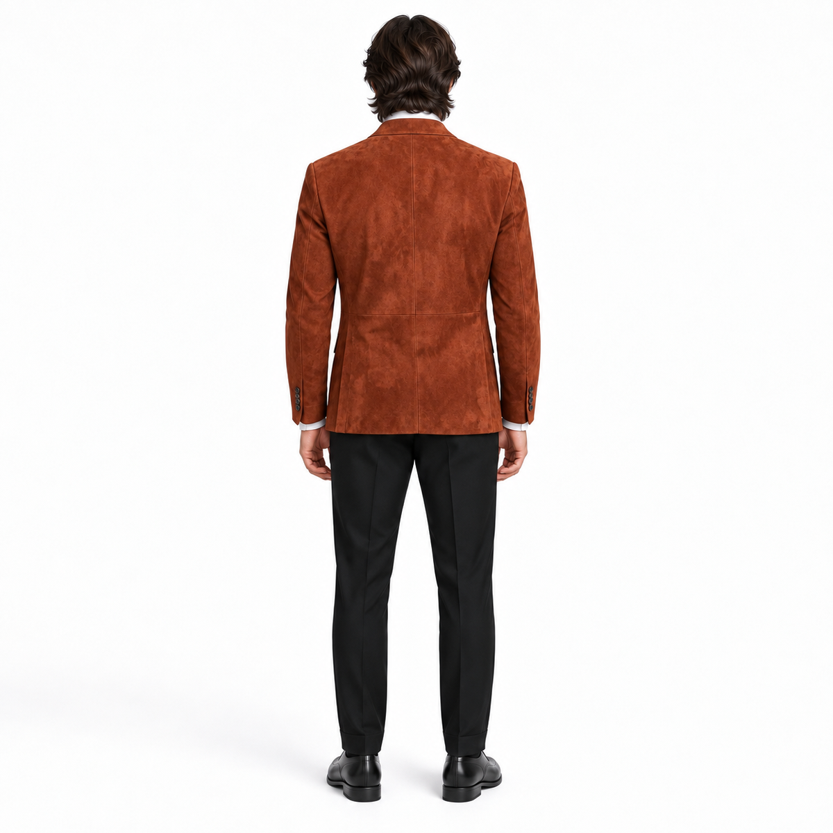 Men Brown Premium Suede Leather Original Blazer