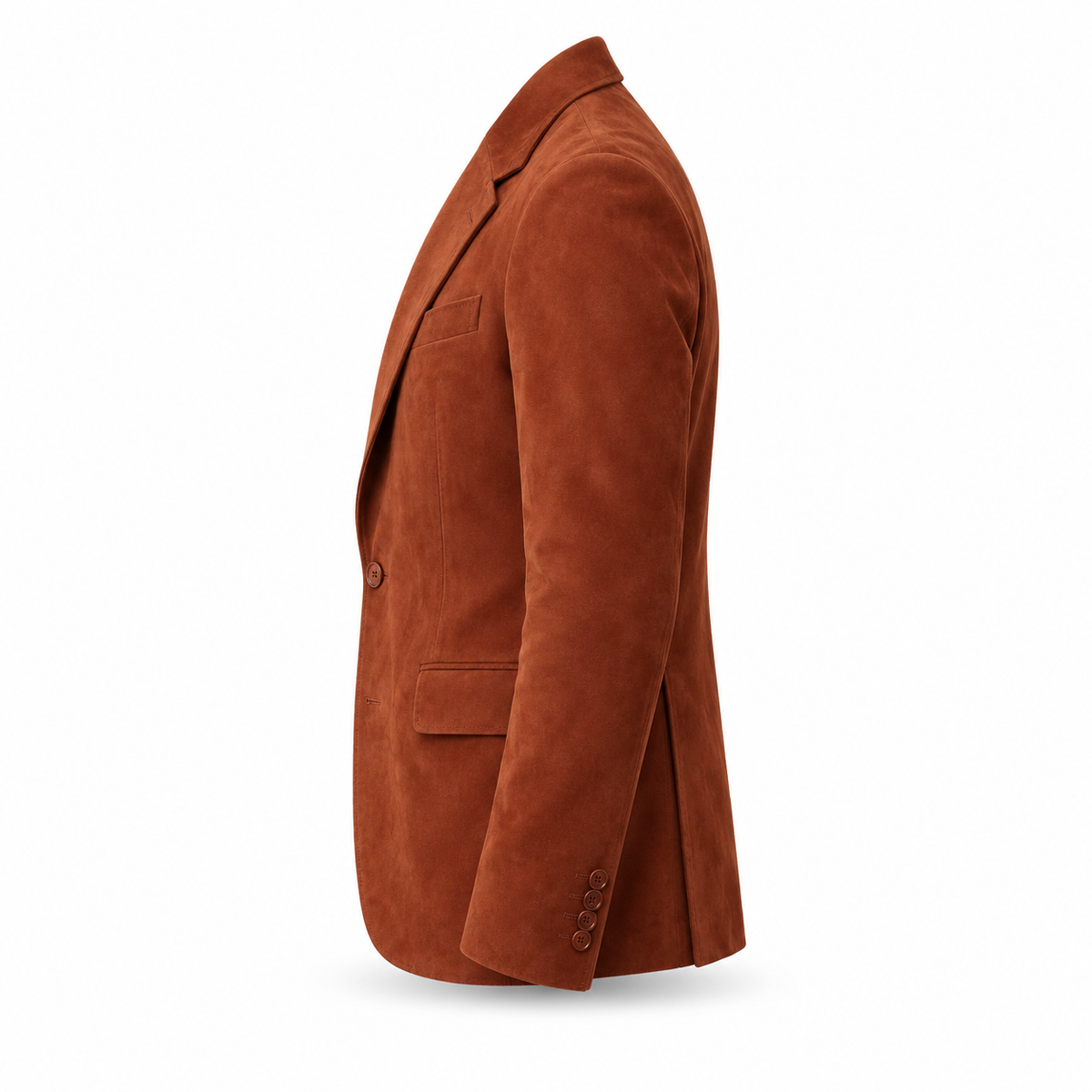 Men Brown Premium Suede Leather Original Blazer