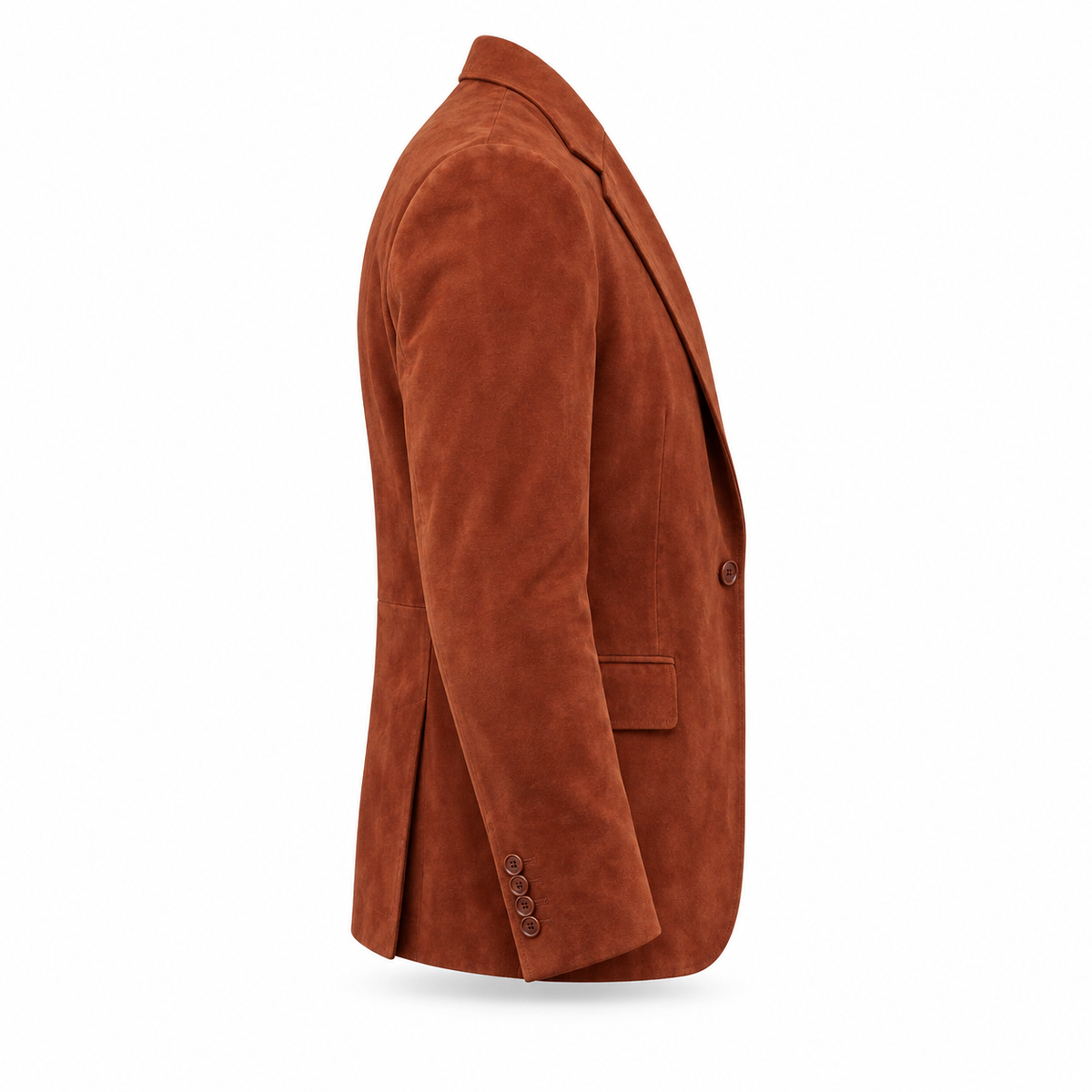 Men Brown Premium Suede Leather Original Blazer