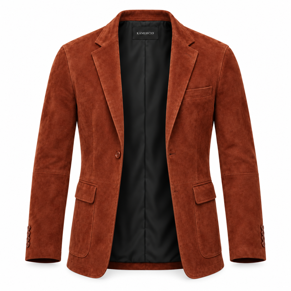Men Brown Premium Suede Leather Original Blazer