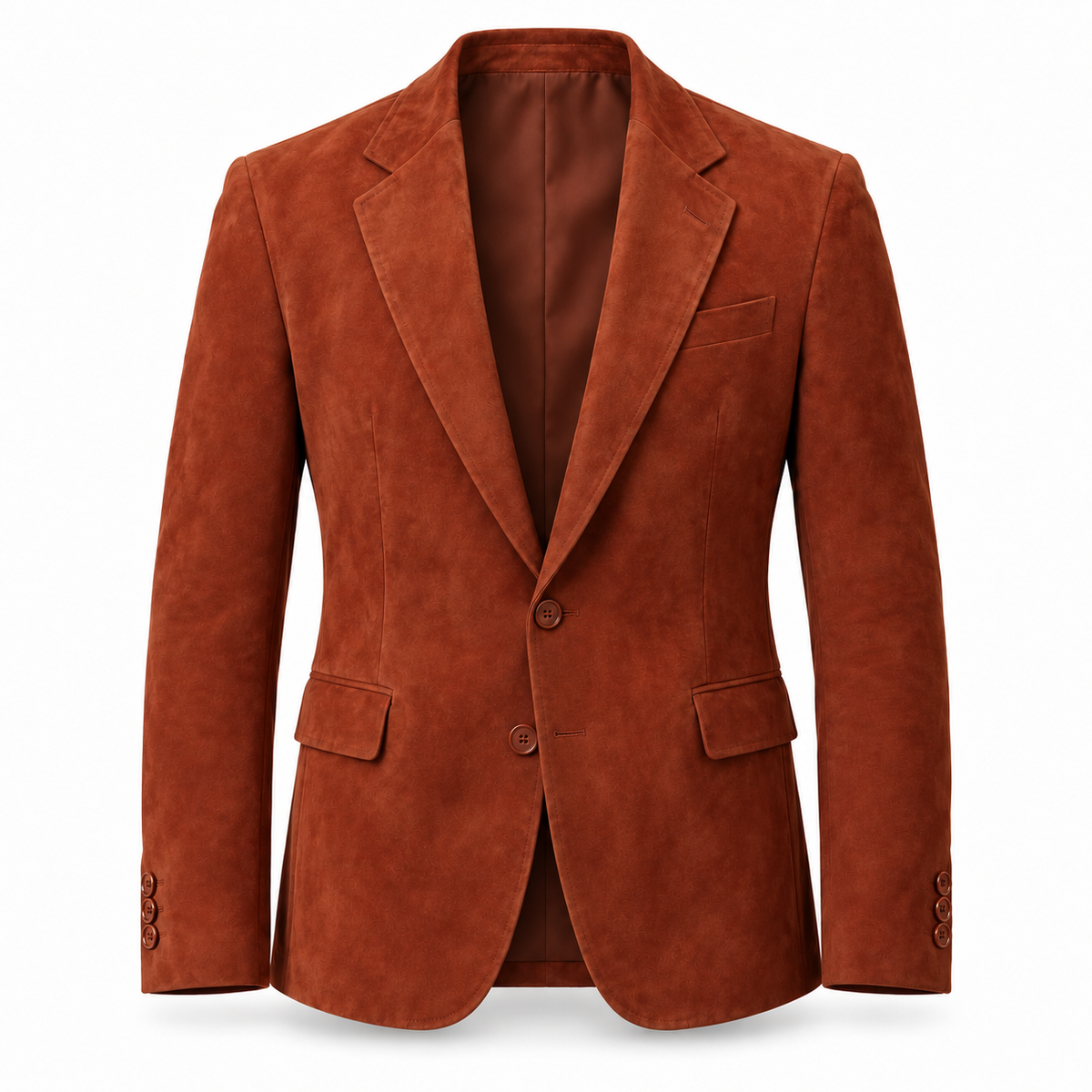 Men Brown Premium Suede Leather Original Blazer