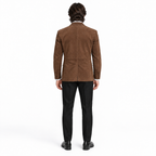 Men Brown Premium Original Suede Leather Blazer