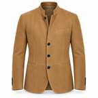 Men Brown Premium Suede Genuine Leather Original Blazer
