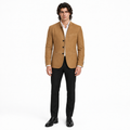Men Brown Premium Suede Genuine Leather Original Blazer