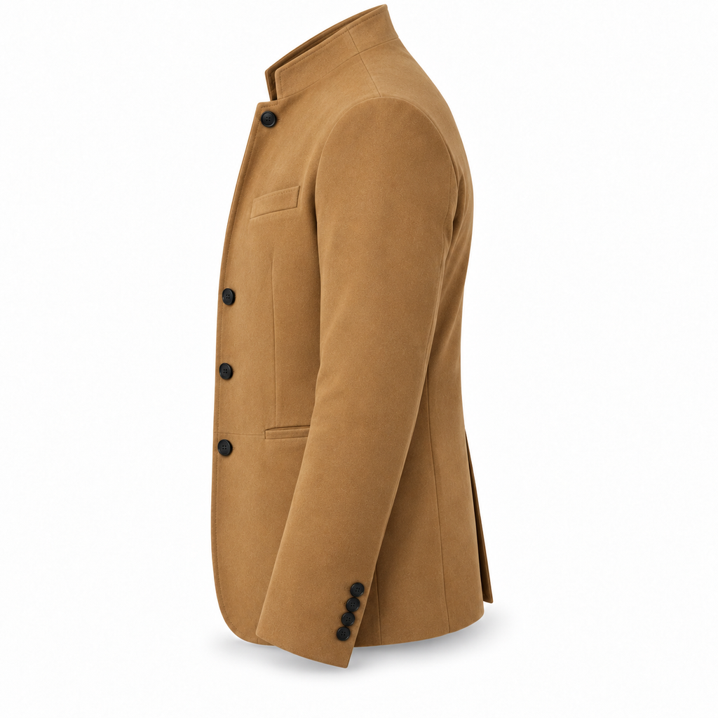 Men Brown Premium Suede Genuine Leather Original Blazer
