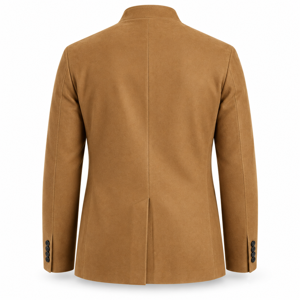 Men Brown Premium Suede Genuine Leather Original Blazer