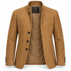 Men Brown Premium Suede Genuine Leather Original Blazer