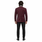 Men Premium Burgundy Original Suede Leather Blazer