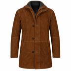 Men Brown Premium Suede Original Leather Blazer
