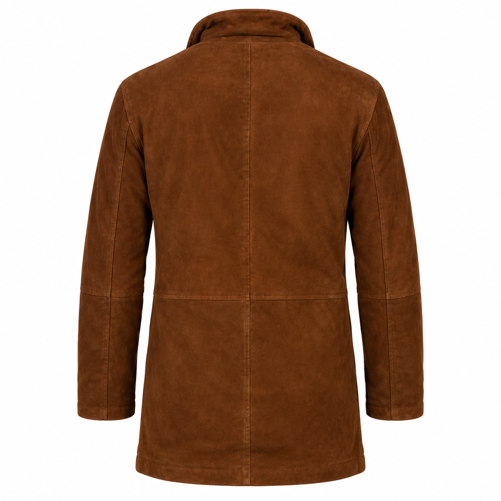 Men Brown Premium Suede Original Leather Blazer