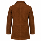 Men Brown Premium Suede Original Leather Blazer