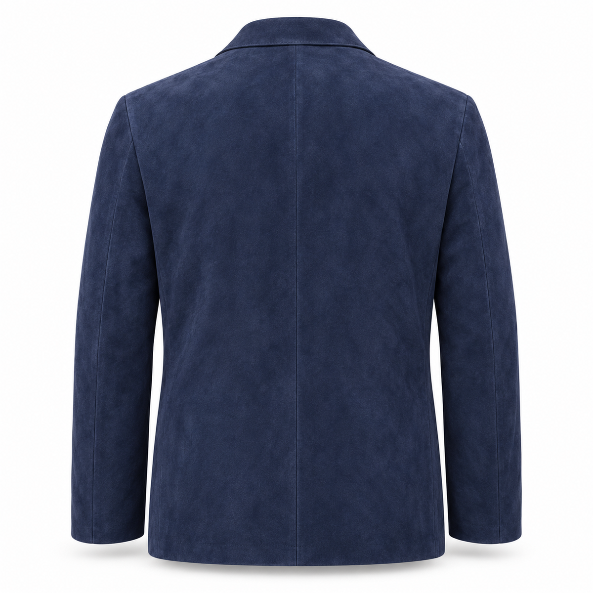 Men Premium Navy Blue Original Suede Leather Blazer
