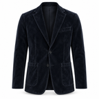 Men Navy Blue Premium Original Suede Leather Blazer