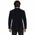Men Navy Blue Premium Original Suede Leather Blazer