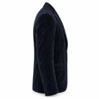 Men Navy Blue Premium Original Suede Leather Blazer