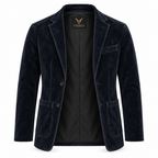 Men Navy Blue Premium Original Suede Leather Blazer