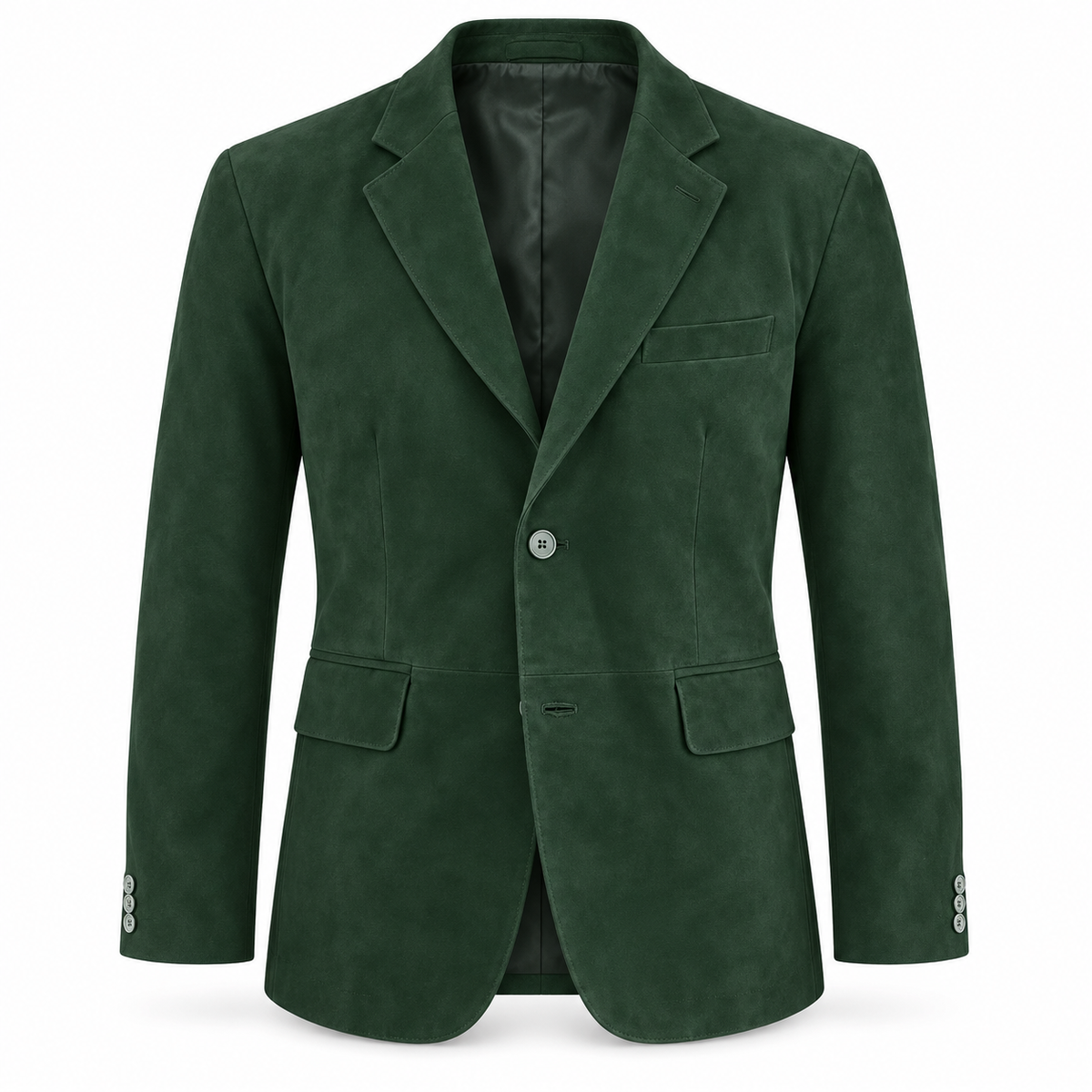 Men Premium Green Suede Original Leather Blazer