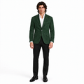 Men Premium Green Suede Original Leather Blazer