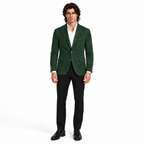 Men Premium Green Suede Original Leather Blazer