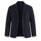 Men Original Navy Blue Suede Premium Leather Blazer