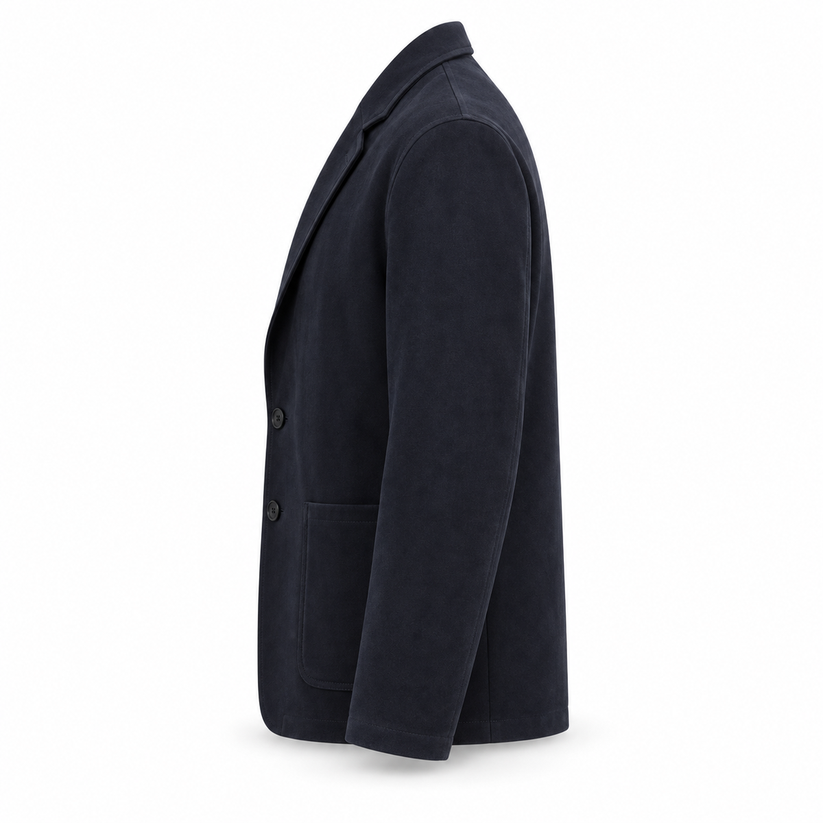 Men Original Navy Blue Suede Premium Leather Blazer