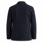 Men Original Navy Blue Suede Premium Leather Blazer