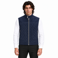 Men's Navy Blue Original Suede Leather Premium Vest Coat