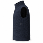 Men's Navy Blue Original Suede Leather Premium Vest Coat