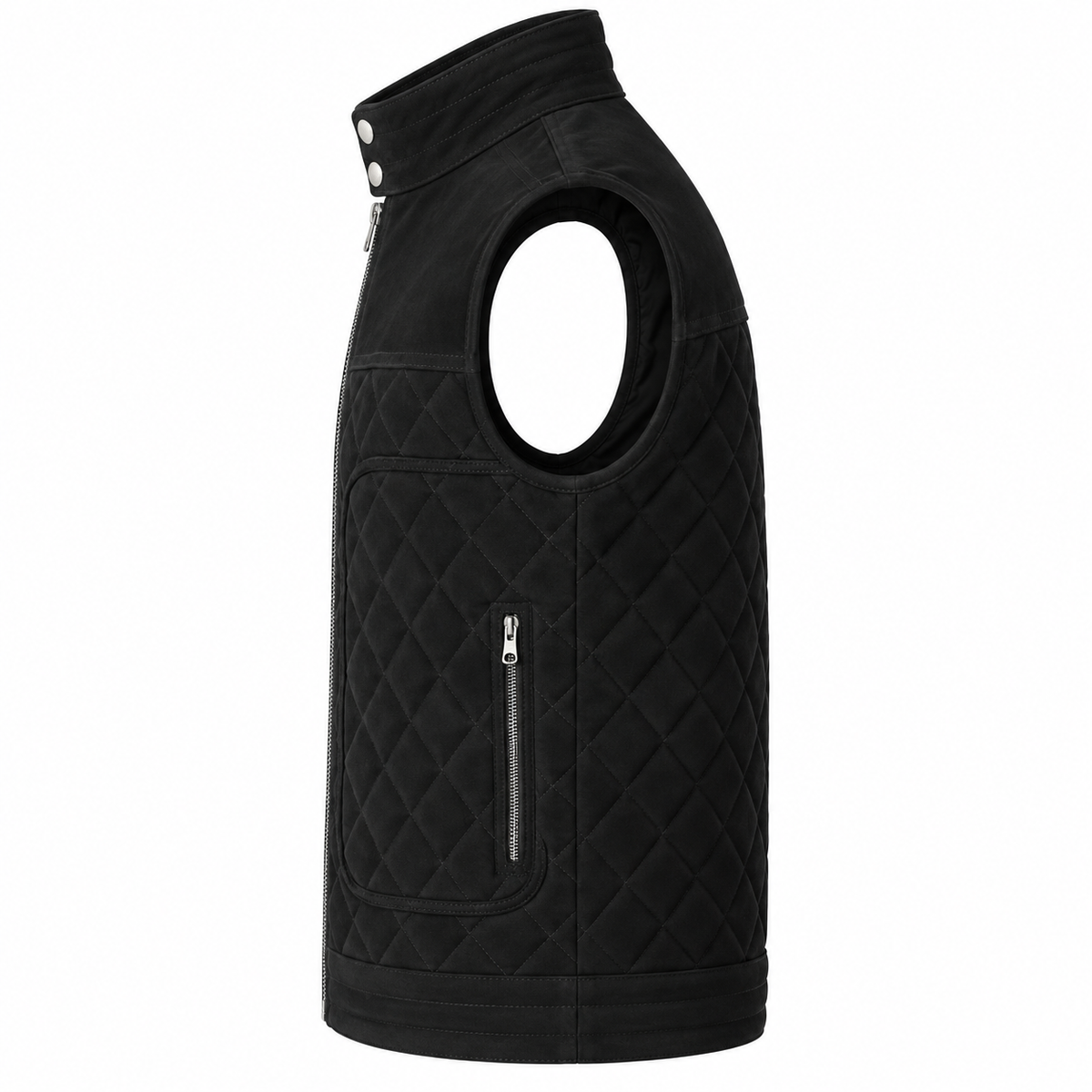 Men's Black Suede Premium Original Leather Vest Coat