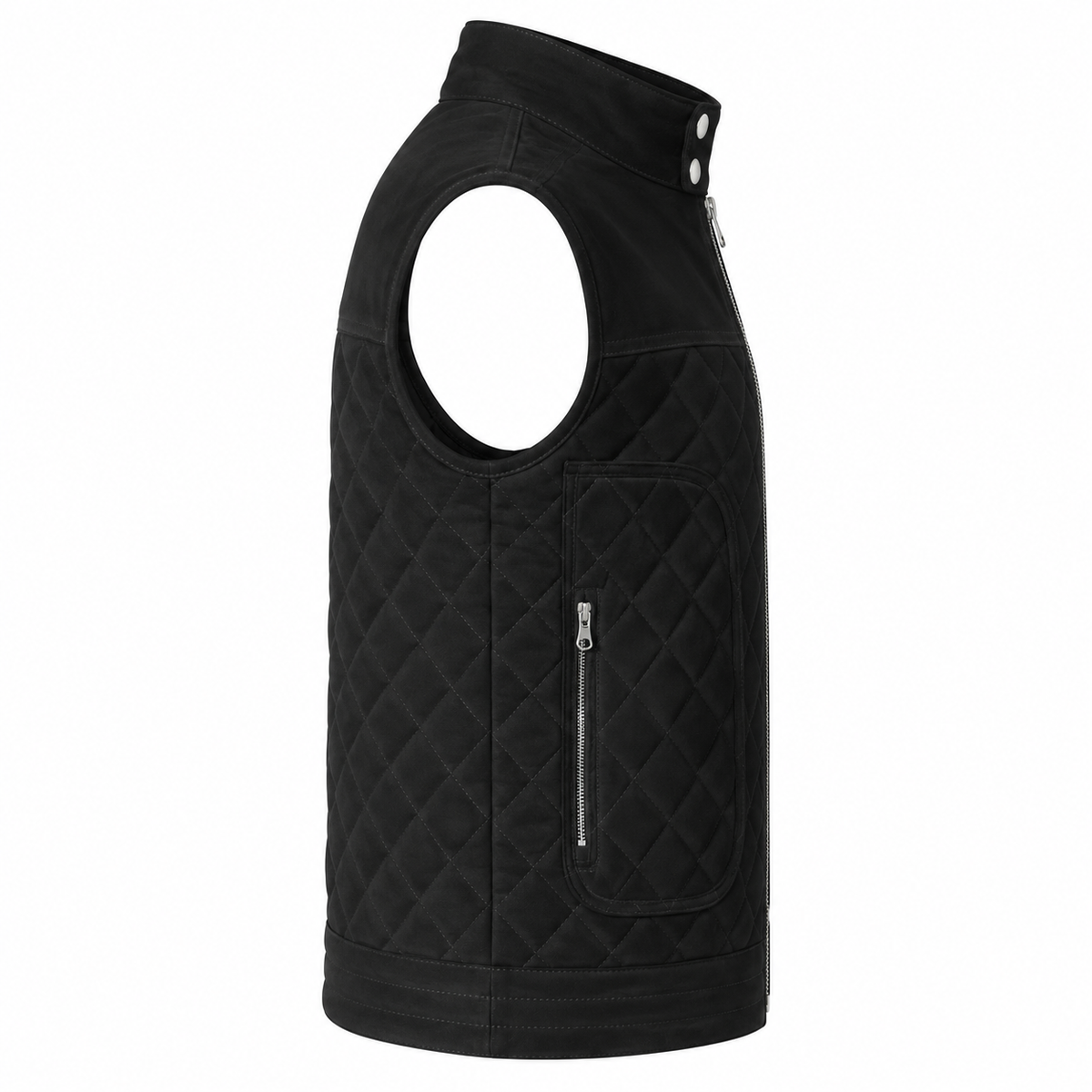 Men's Black Suede Premium Original Leather Vest Coat