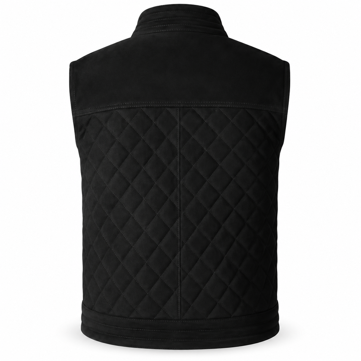 Men's Black Suede Premium Original Leather Vest Coat