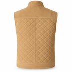 Men's Beige Premium Quilted Zip-Up Original Vest Coat