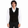 Men's Premium Black Suede Original Leather Vest Coat