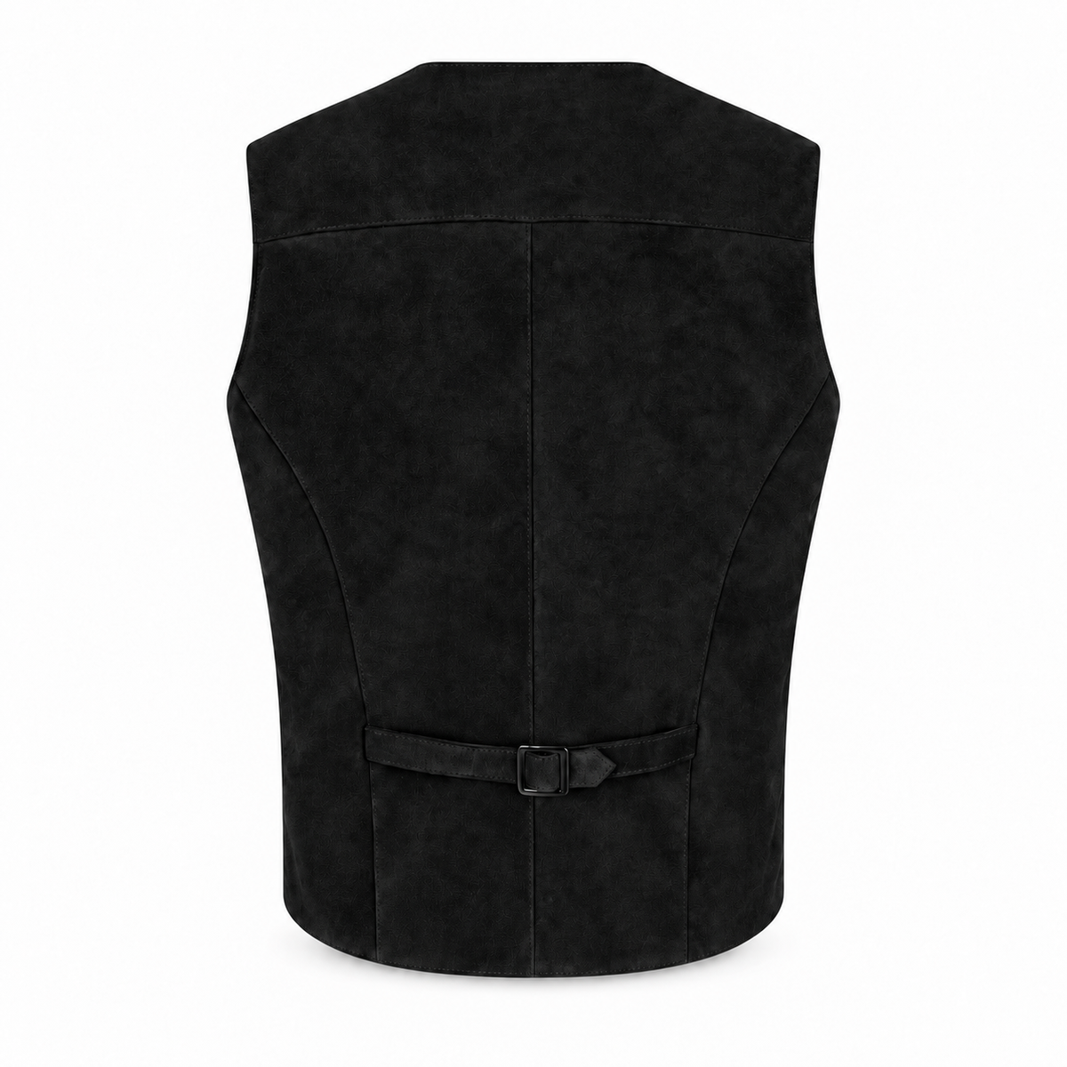 Men's Premium Black Suede Original Leather Vest Coat