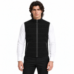 Men Black Premium Original Suede Leather Vest Coat