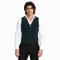 Men's Premium Navy Blue Original Suede Leather Vest Coat
